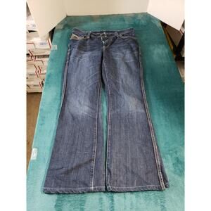 Ariat Jeans Size 32 Short Womens Blue Stretch Pants Mid Rise Turquoise Bootcut